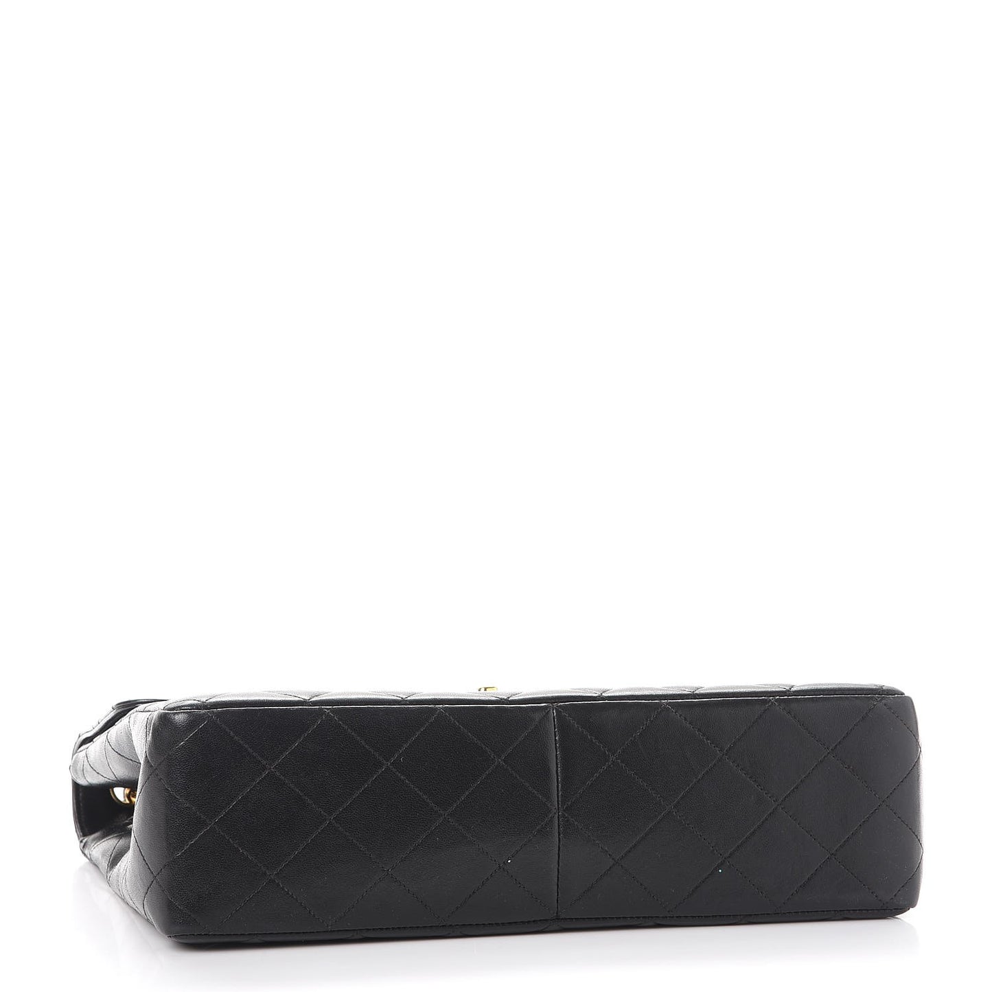 Lambskin Quilted Jumbo Single Flap Black