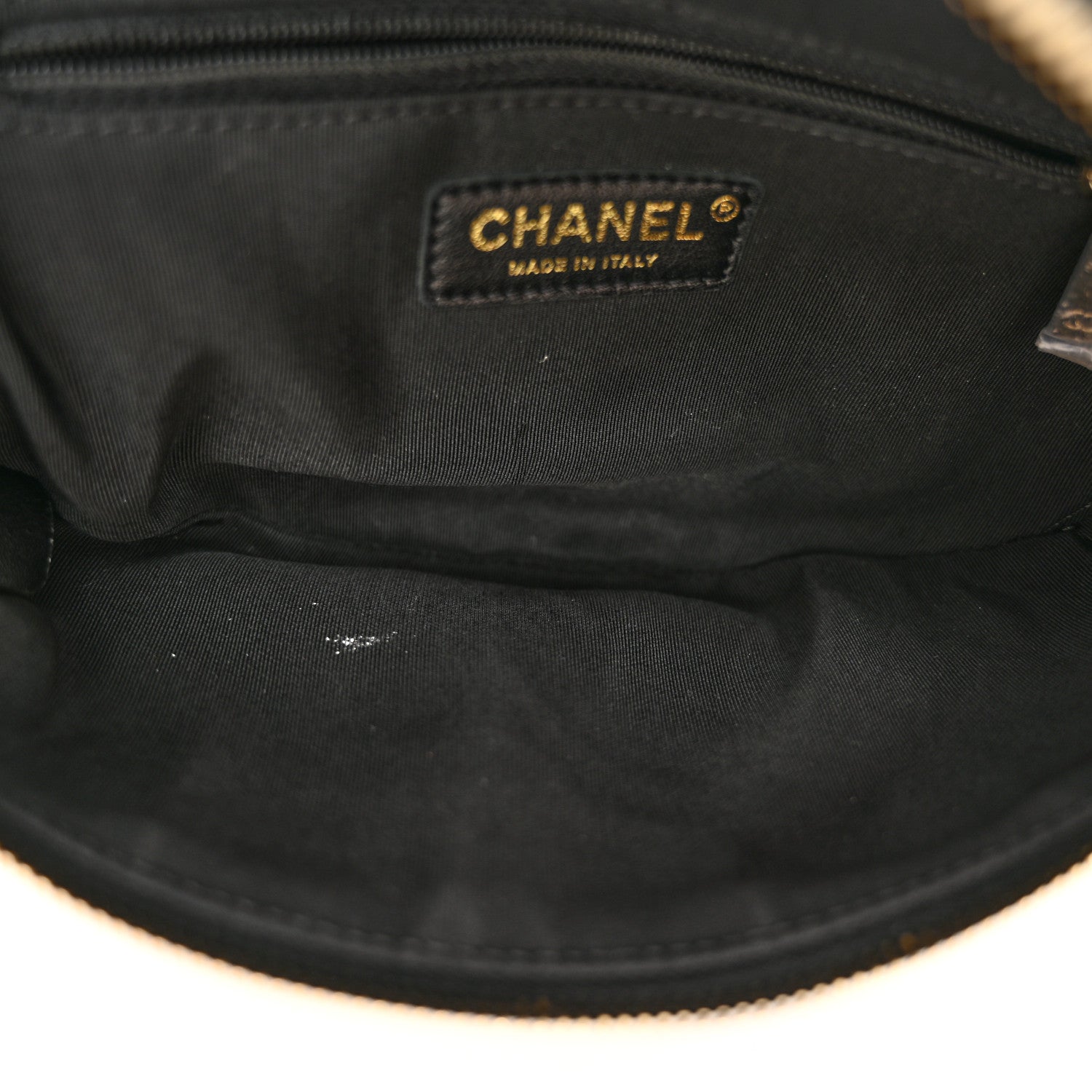 Chanel Lambskin Quilted Studded Waist Bag Fanny Pack Black 5 of 11
