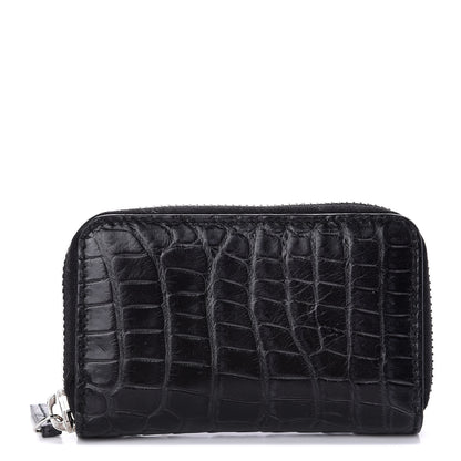 Gucci Crocodile Zip Around Card Case Black 1 of 10
