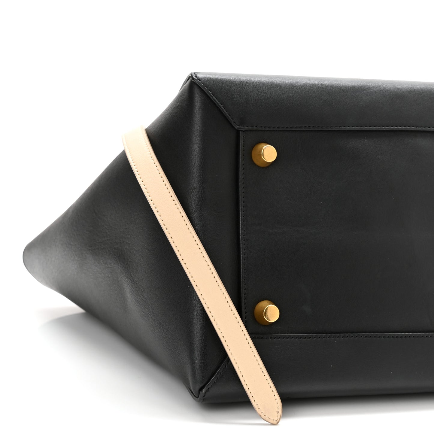 Smooth Calfskin Small Bi-Color Belt Bag Black Cream