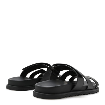 Hermes Calfskin Womens Chypre Sandals 38 Black 5 of 9