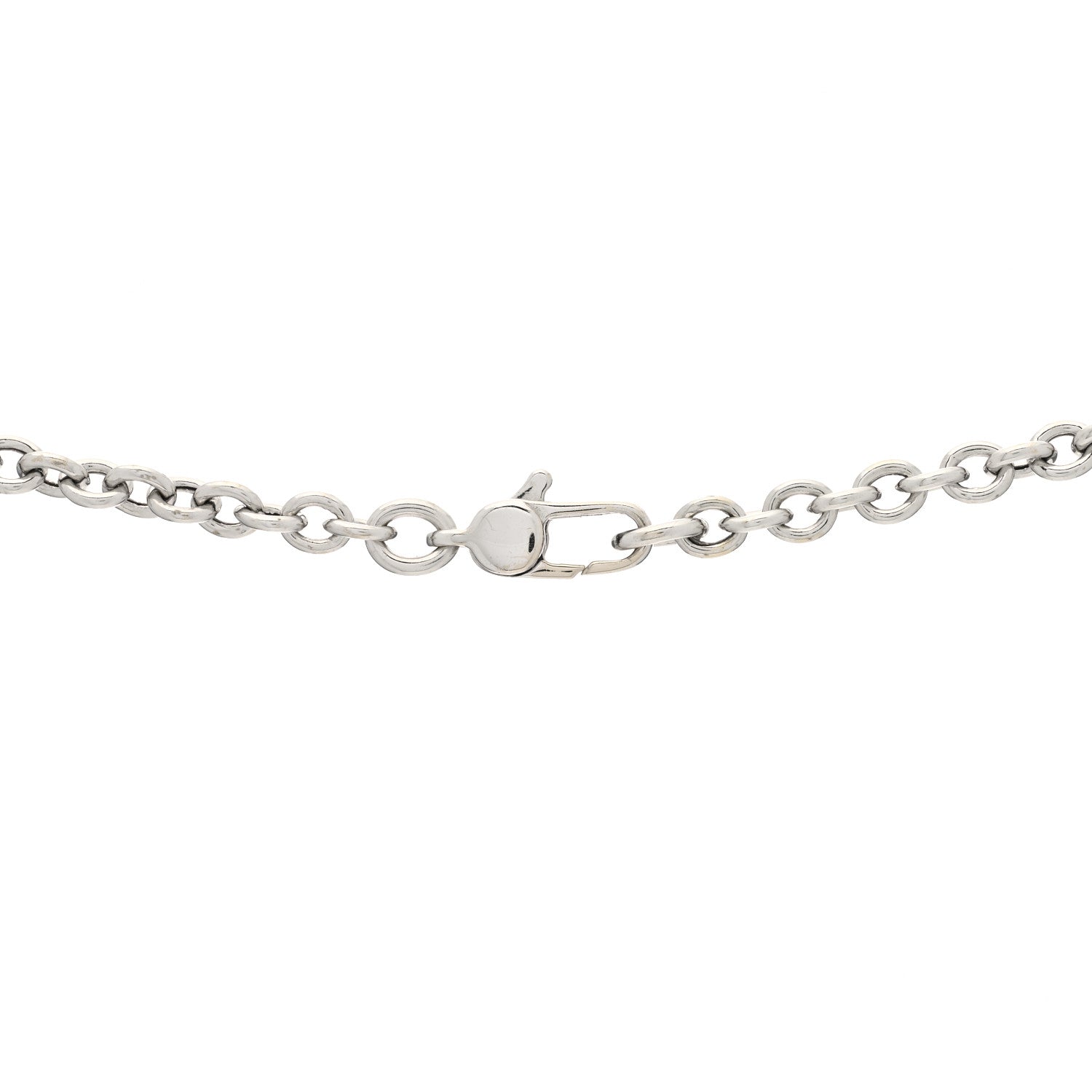 Gucci 18K White Gold Diamond Horsebit Pendant Necklace 4 of 6