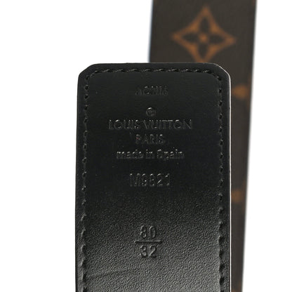 Louis Vuitton Calfskin Monogram 30mm LV Initiales Reversible Belt 80 32 Black 4 of 10