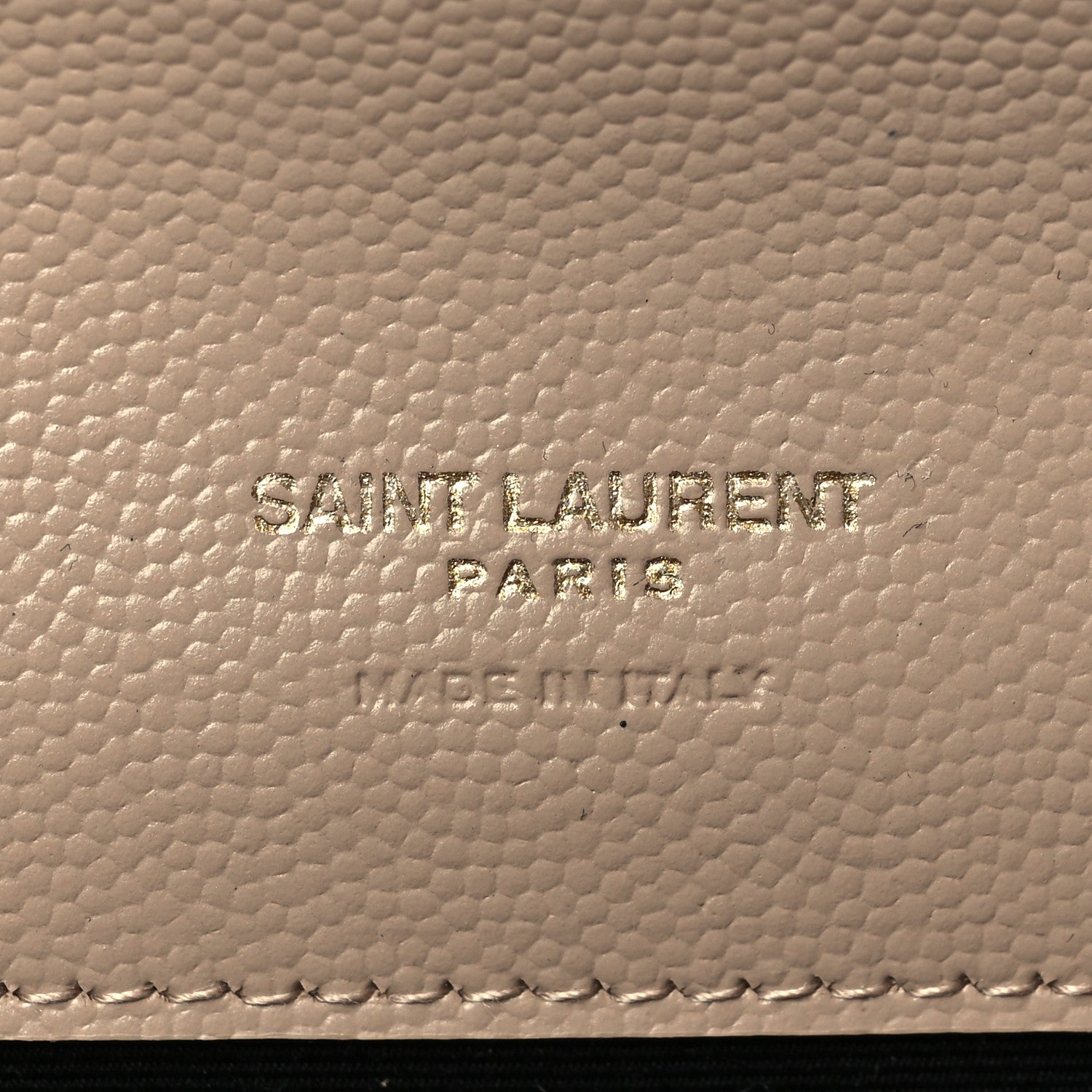 Saint Laurent Grain De Poudre Textured Mixed Matelasse Triquilt Monogram Clutch Dark Beige 6 of 10