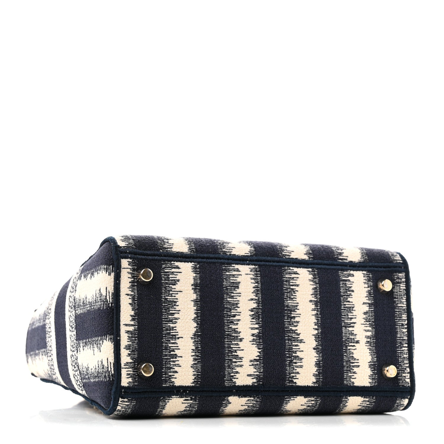 Christian Dior Canvas Medium D-Stripes Lady D-Lite Blue 4 of 10
