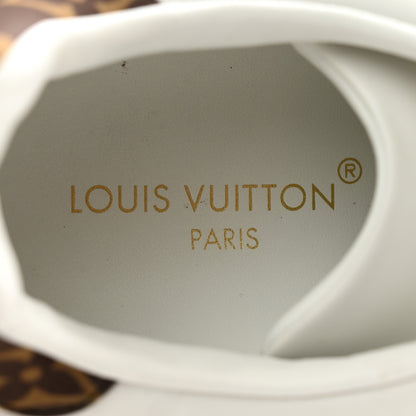 Louis Vuitton Lambskin Embossed Monogram Time Out Sneakers 37 White 6 of 13