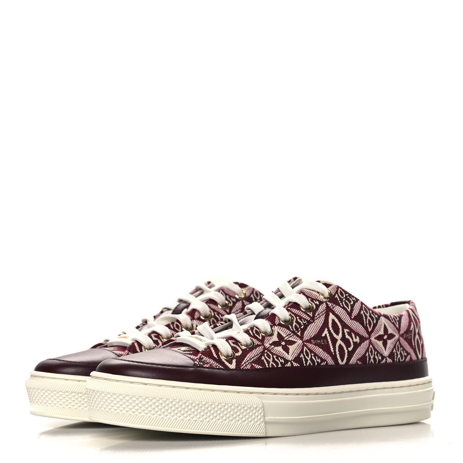 Louis Vuitton Jacquard Since 1854 Stellar Sneakers 35.5 Bordeaux 4 of 8