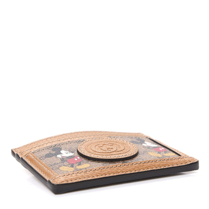 Gucci X DISNEY Mini Vintage GG Supreme Monogram Mickey Mouse Card Holder Beige Vintage Sun Oil 3 of 6