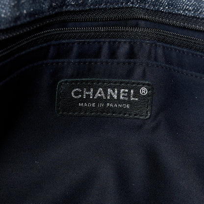 Chanel Denim Tweed Patchwork Jumbo Single Flap Multicolor 6 of 12
