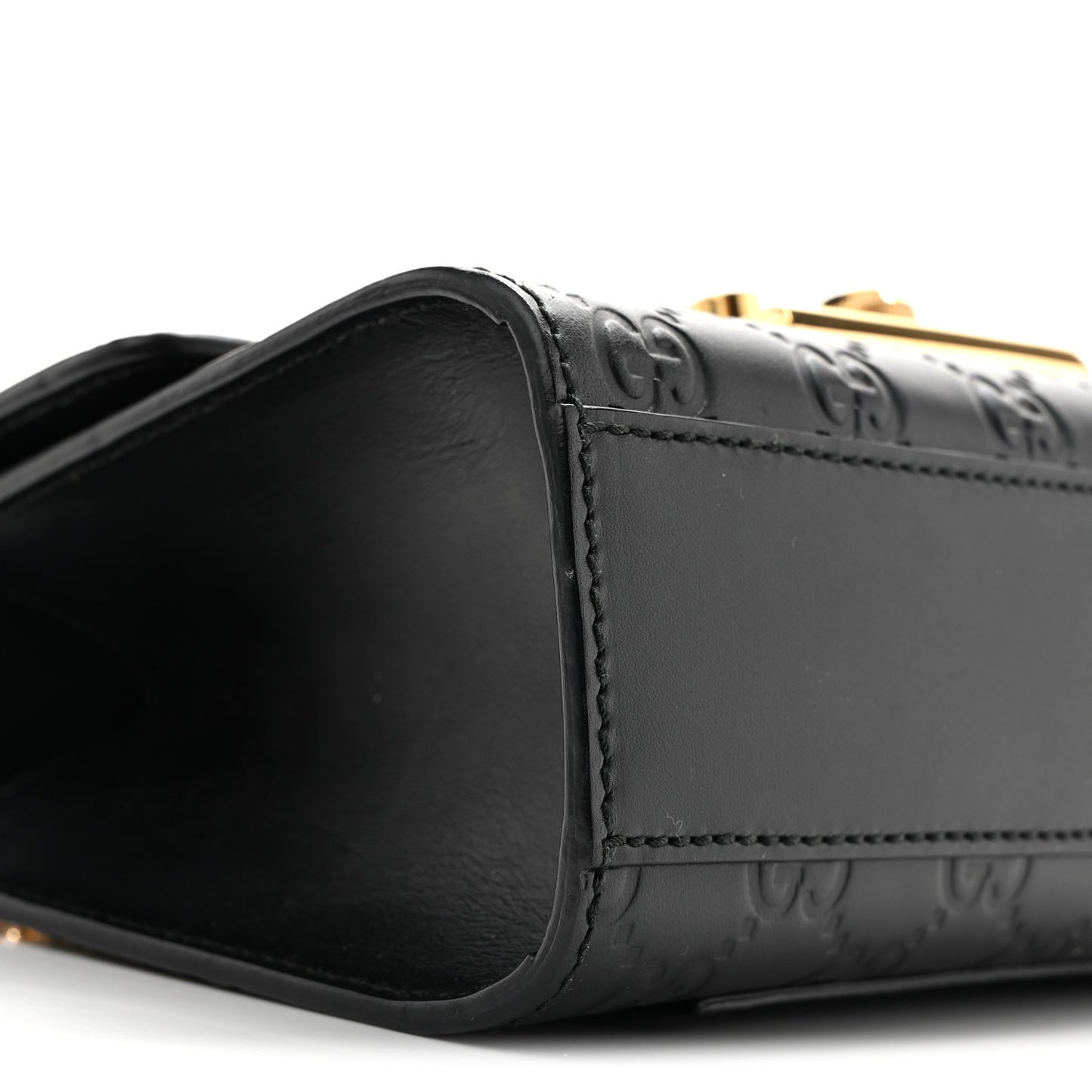 Guccissima Small Padlock Shoulder Bag Black
