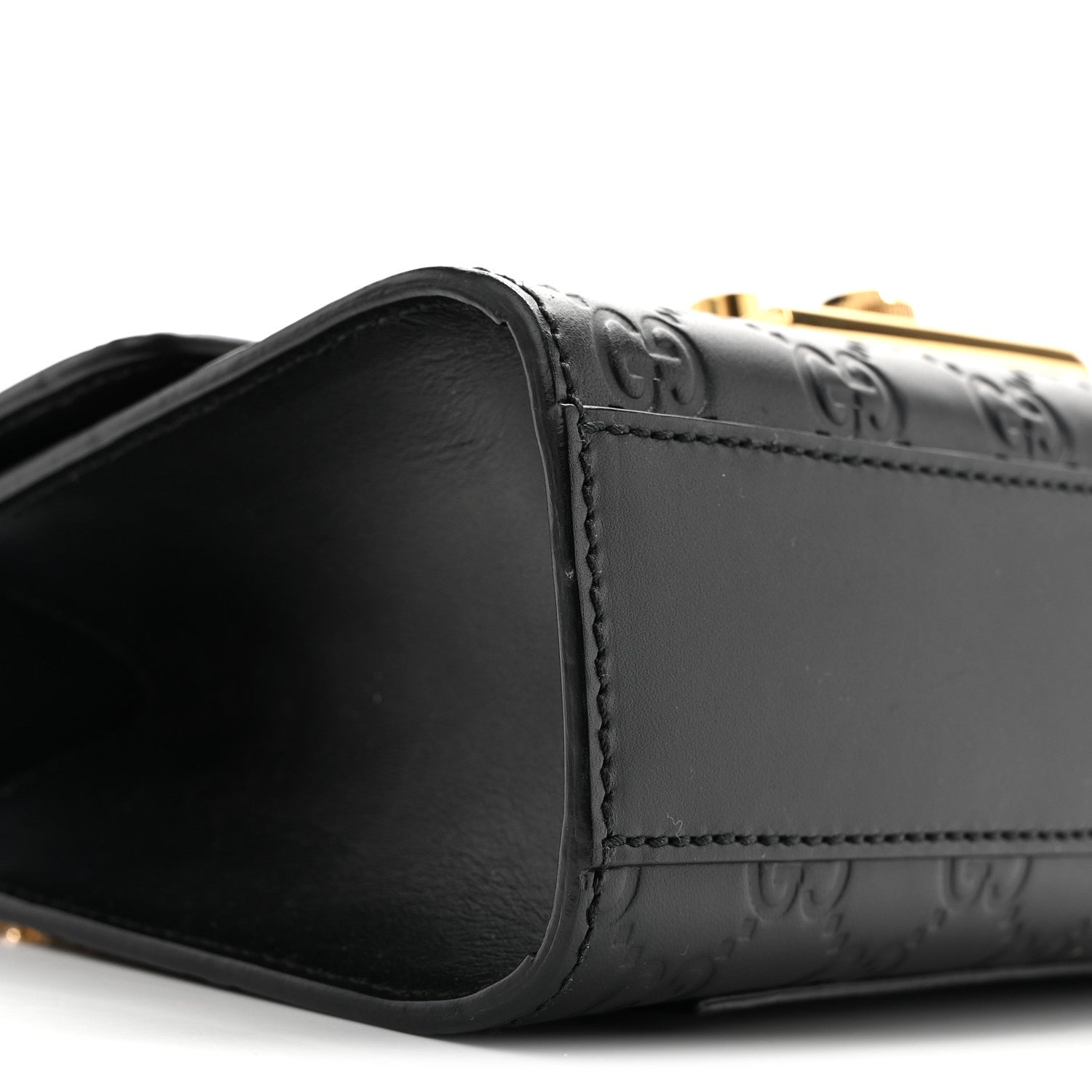 Gucci Guccissima Small Padlock Shoulder Bag Black 9 of 12