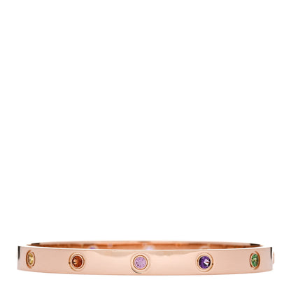 Cartier 18K Pink Gold Sapphire Garnet Amethyst LOVE Bracelet 18 2 of 9
