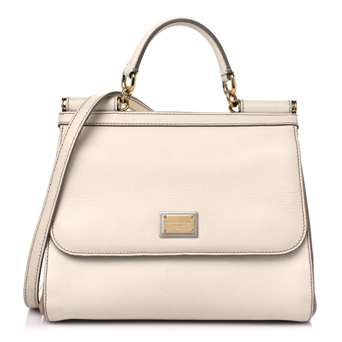 Dauphine Medium Miss Sicily Satchel White