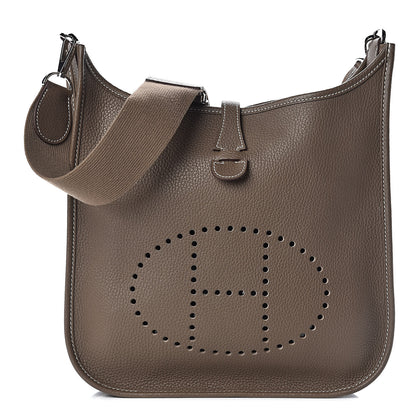 Hermes Taurillon Clemence Evelyne III PM Etoupe 1 of 13