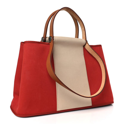 Hermes Toile Cabag 39 Rouge Grenat 3 of 8