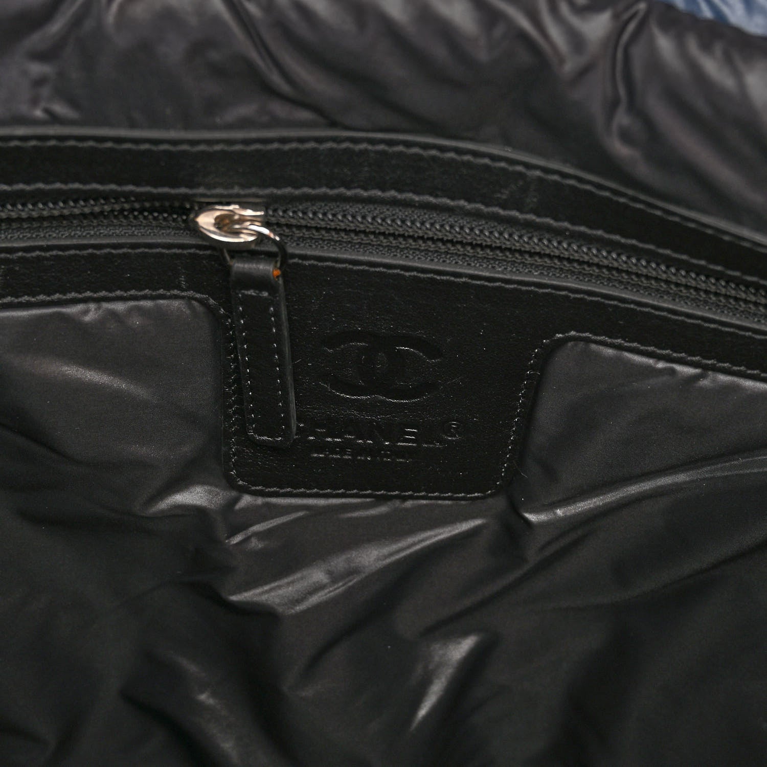 Chanel Nylon Quilted Coco Cocoon Backpack Blue 6 of 10