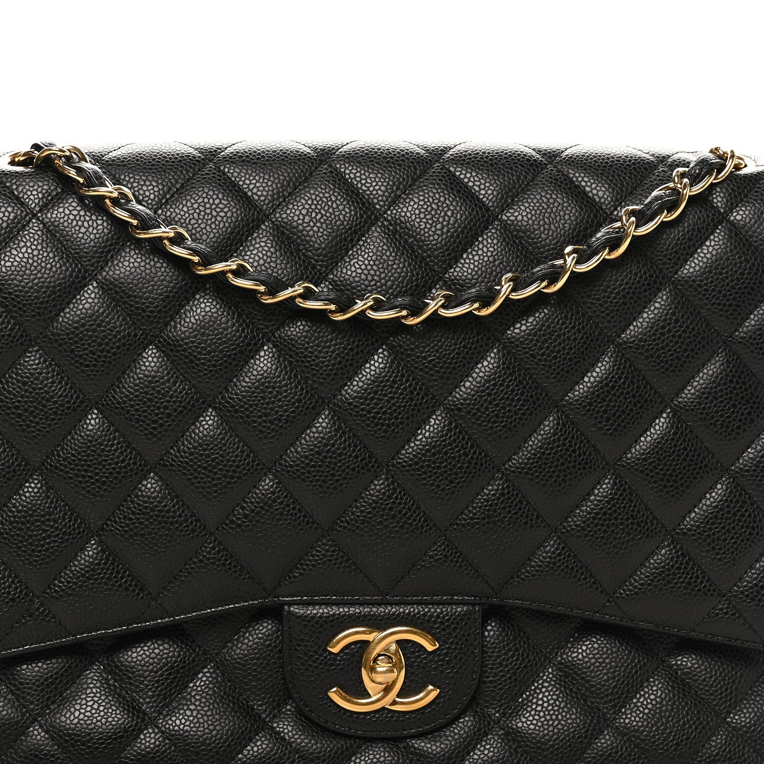 Chanel Caviar Quilted Maxi Double Flap Black 8 of 10