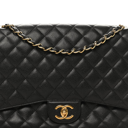 Chanel Caviar Quilted Maxi Double Flap Black 8 of 10