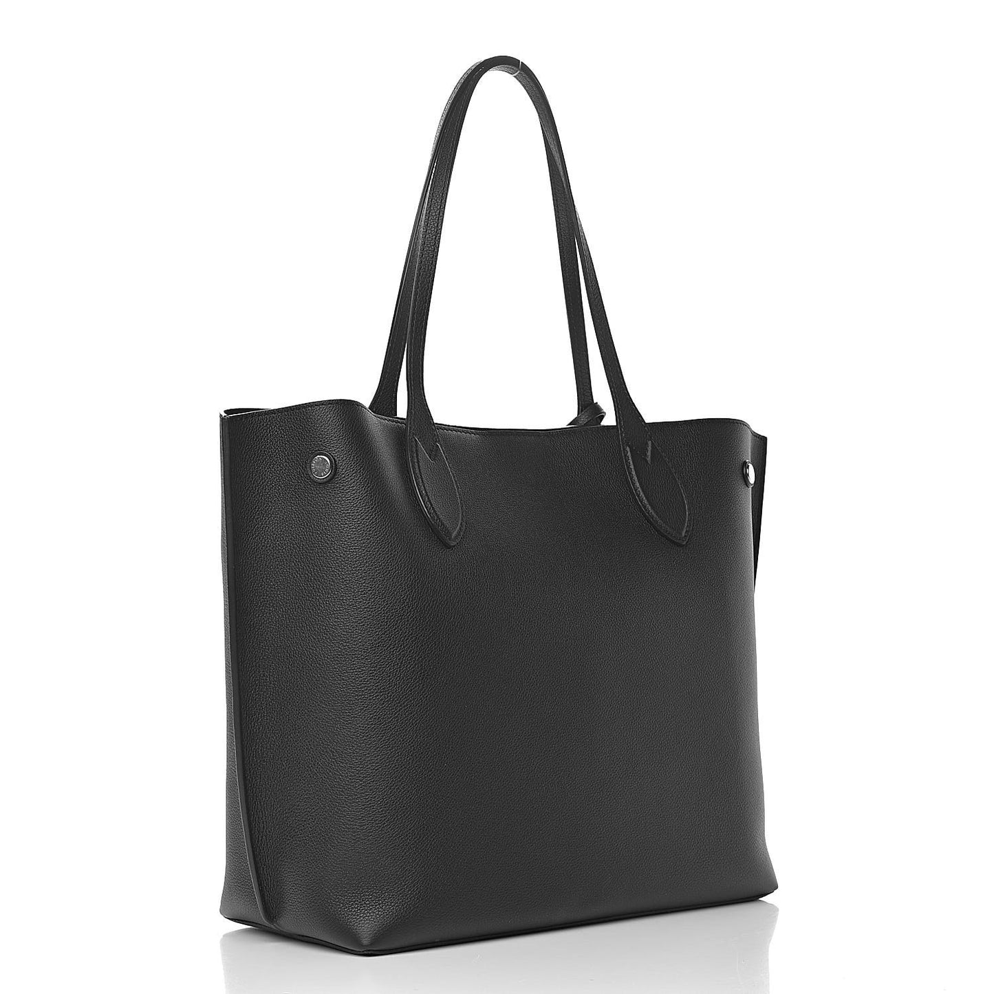 Calfskin Lockme Go Tote Black