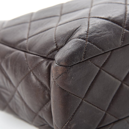 Chanel Lambskin Quilted Tote Brown 12 of 16