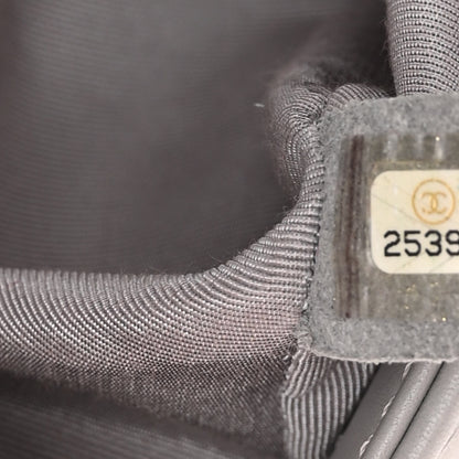 Chanel Calfskin Chevron Quilted Medium Boy Flap Grey 6 of 9