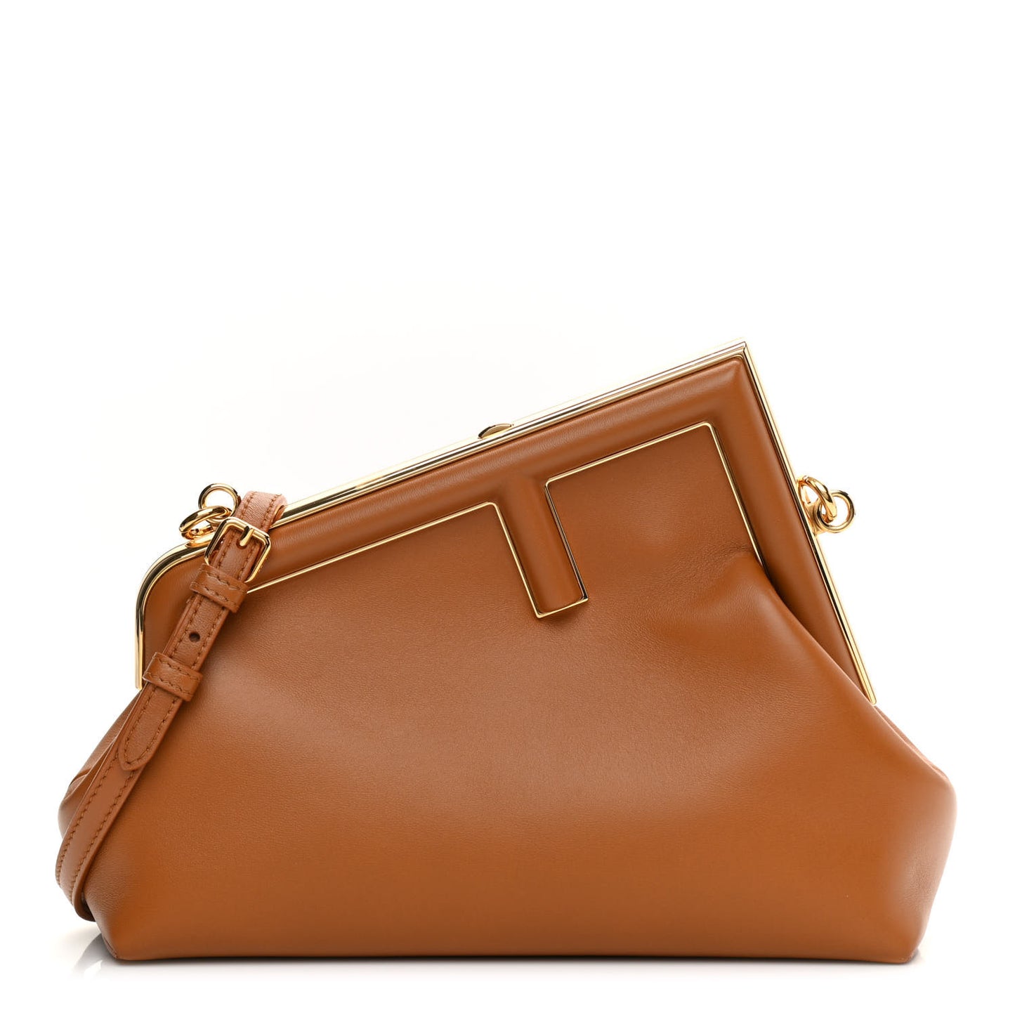 Shiny Nappa Small Fendi First Caramello