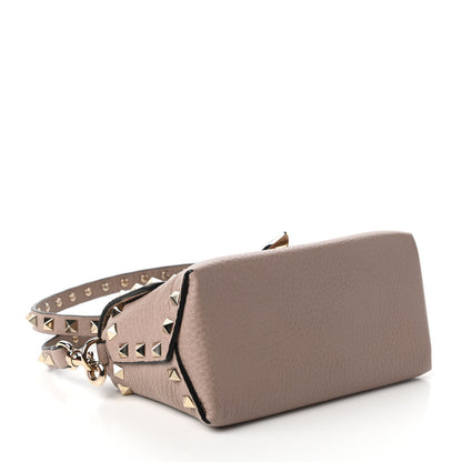 Valentino Garavani Pebbled Calfskin Mini Rockstud Crossbody Bag Poudre 4 of 10
