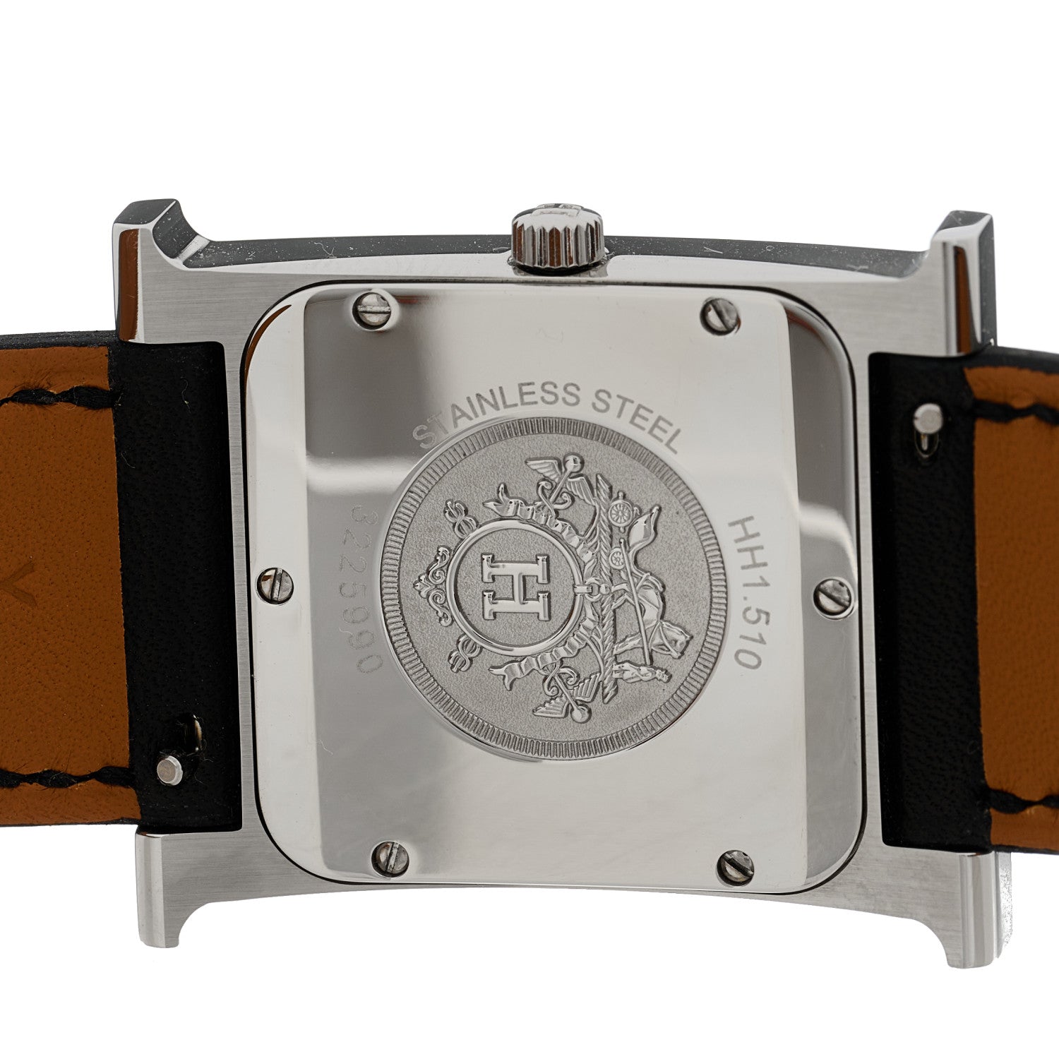 Hermes Stainless Steel Barenia 26mm Heure H Hour Quartz Watch Noir 4 of 5