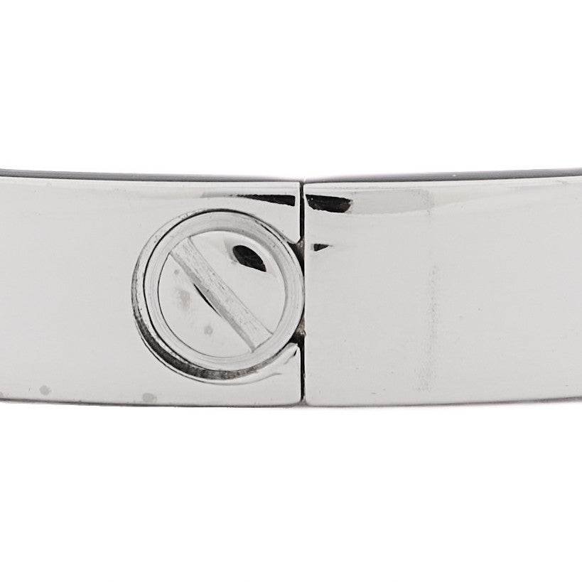 Cartier 18K White Gold 10 Diamond LOVE Bracelet 16 4 of 8