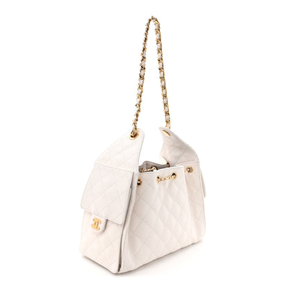 Chanel Caviar Quilted Small Chanel 25 Handbag White 2 of 9