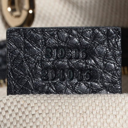 Gucci Pebbled Calfskin Large Soho Chain Shoulder Bag Black 7 of 9