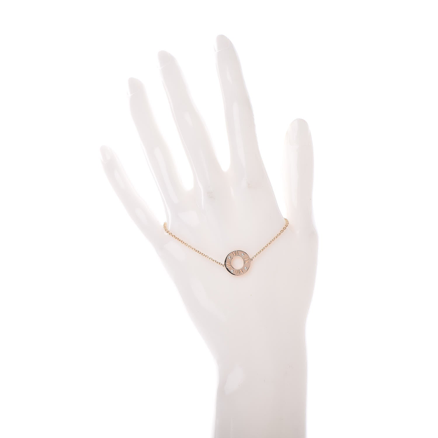 Tiffany 18K Rose Gold Diamond Atlas Pierced Bracelet 2 of 6