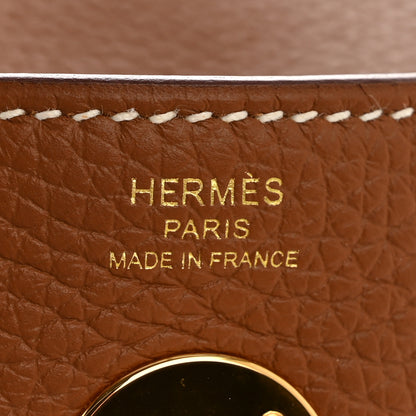Hermes Taurillon Clemence Lindy 26 Gold 6 of 15