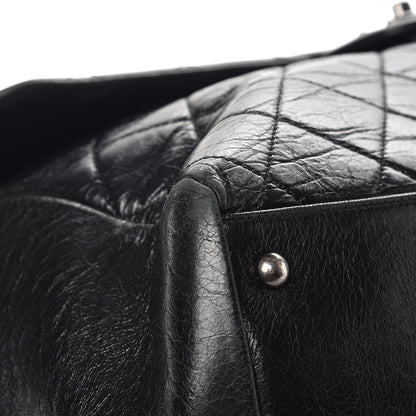 Chanel Glazed Calfskin Quilted Large Duo Color Tote Black 12 of 13