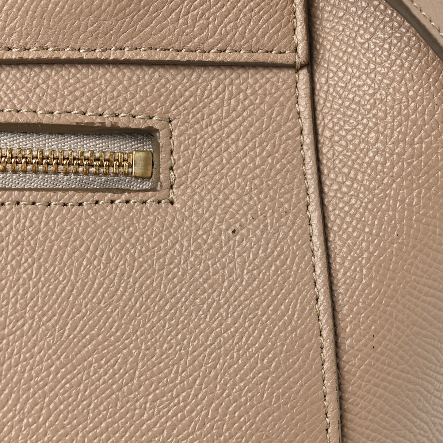 Grained Calfskin Nano Belt Bag Light Taupe