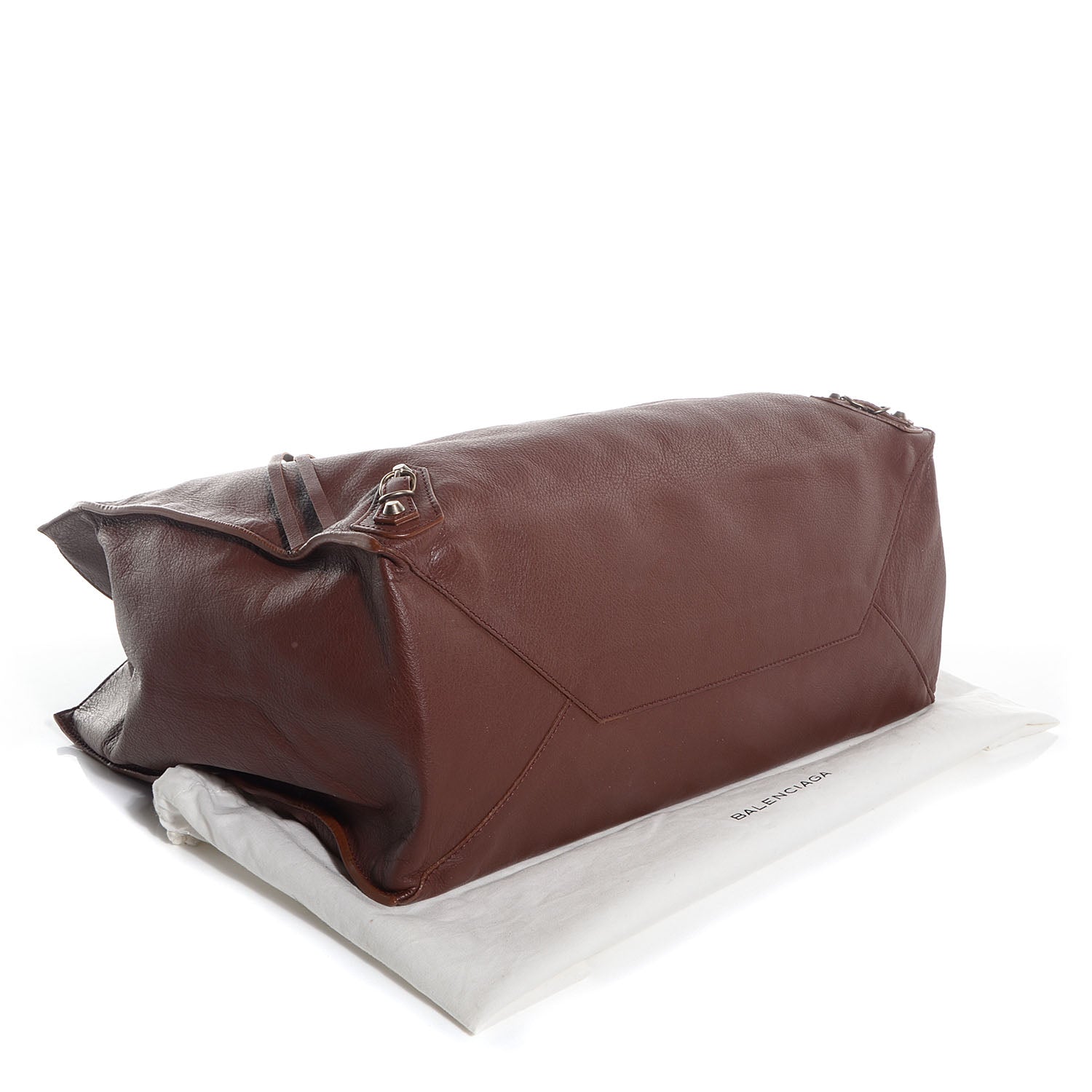 Balenciaga Veau Leather Papier A4 Tote Castagna 4 of 9
