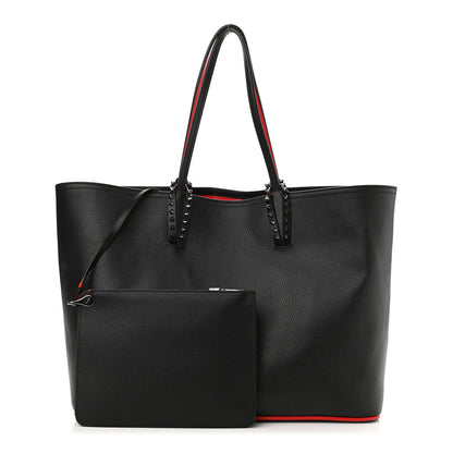 Christian Louboutin Calfskin Spikes East West Cabata Tote Black 1 of 12