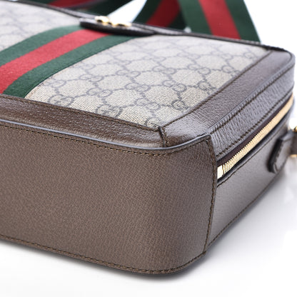 Gucci GG Supreme Monogram Web Small Ophidia Top Handle Shoulder Bag Brown 9 of 10