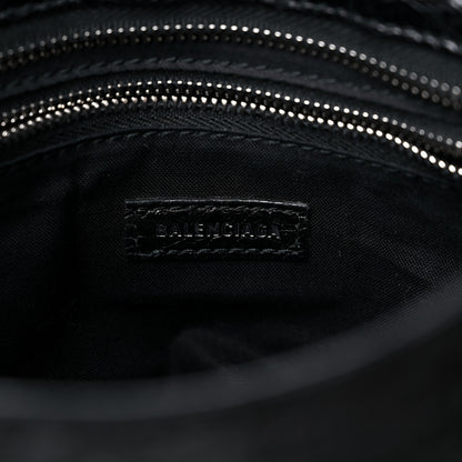 Balenciaga Agneau Classic Silver Hardware City Logo Strap Black Red 5 of 8