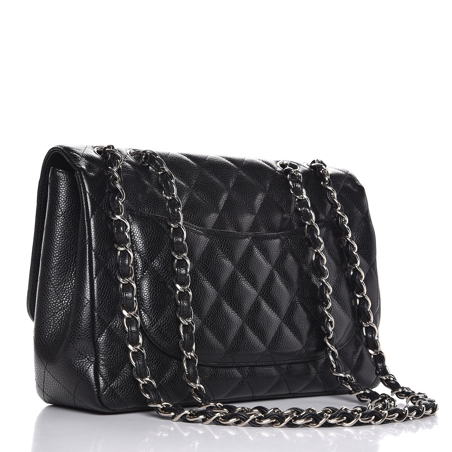 Chanel Caviar Quilted Jumbo Single Flap Black 3 of 7