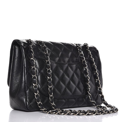 Chanel Caviar Quilted Jumbo Single Flap Black 3 of 7