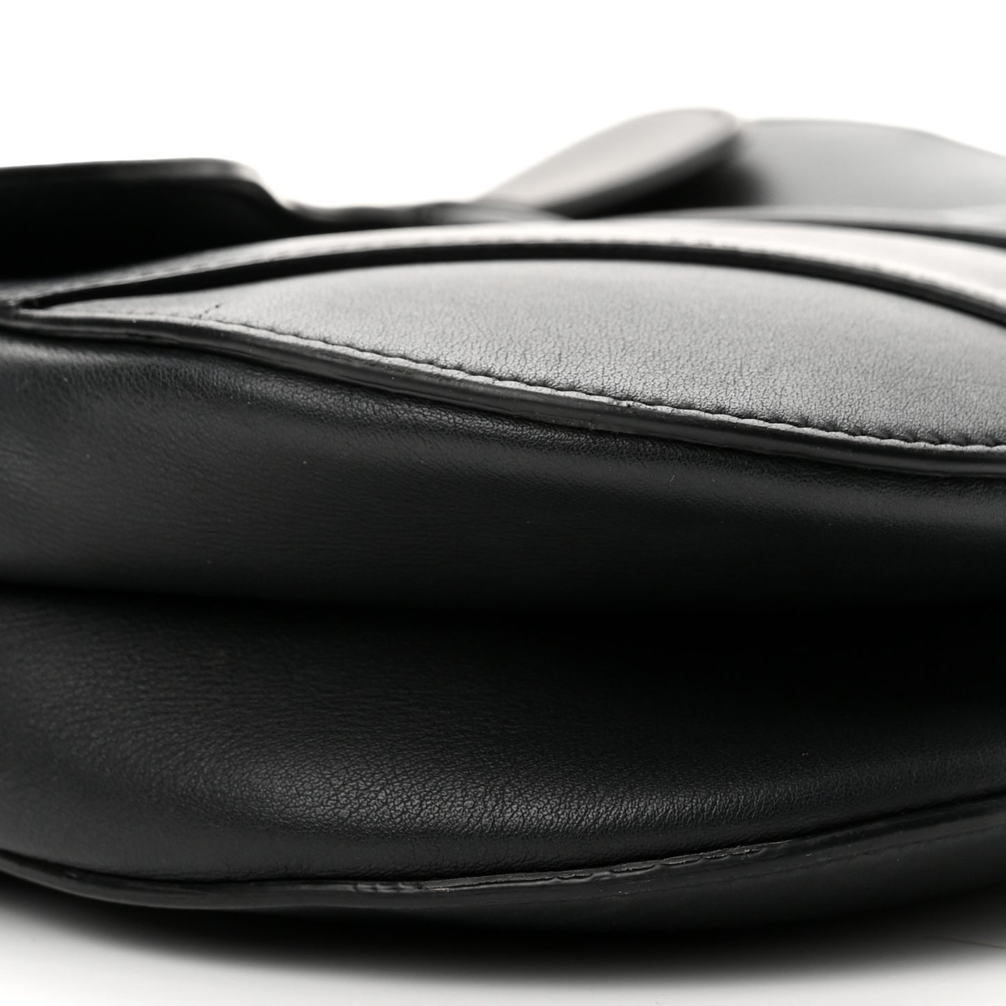 Ultra Matte Calfskin Saddle Bag Black