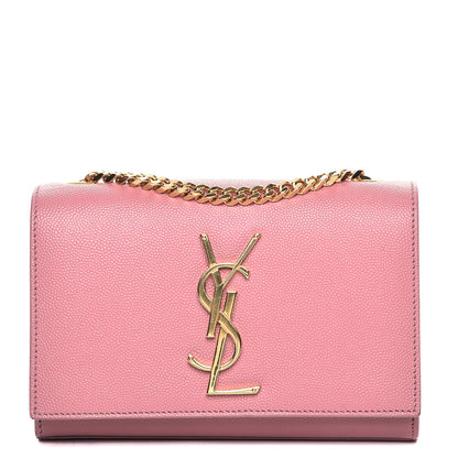 Saint Laurent Grain De Poudre Small Classic Monogram Kate Satchel Old Rose 1 of 7
