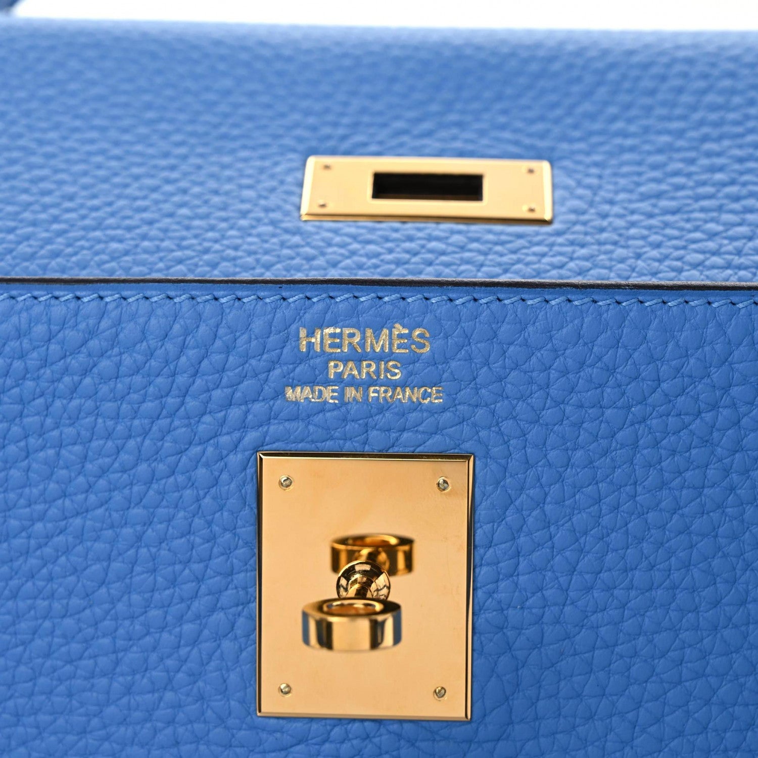 Hermes Togo Kelly Retourne 35 Bleu Paradis 11 of 12
