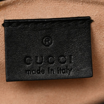 Gucci Calfskin Matelasse Super Mini GG Marmont Shoulder Bag Black 6 of 12