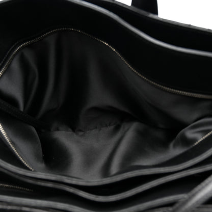 Chanel Lambskin Quilted Easy Carry Shopping Tote Black 6 of 17