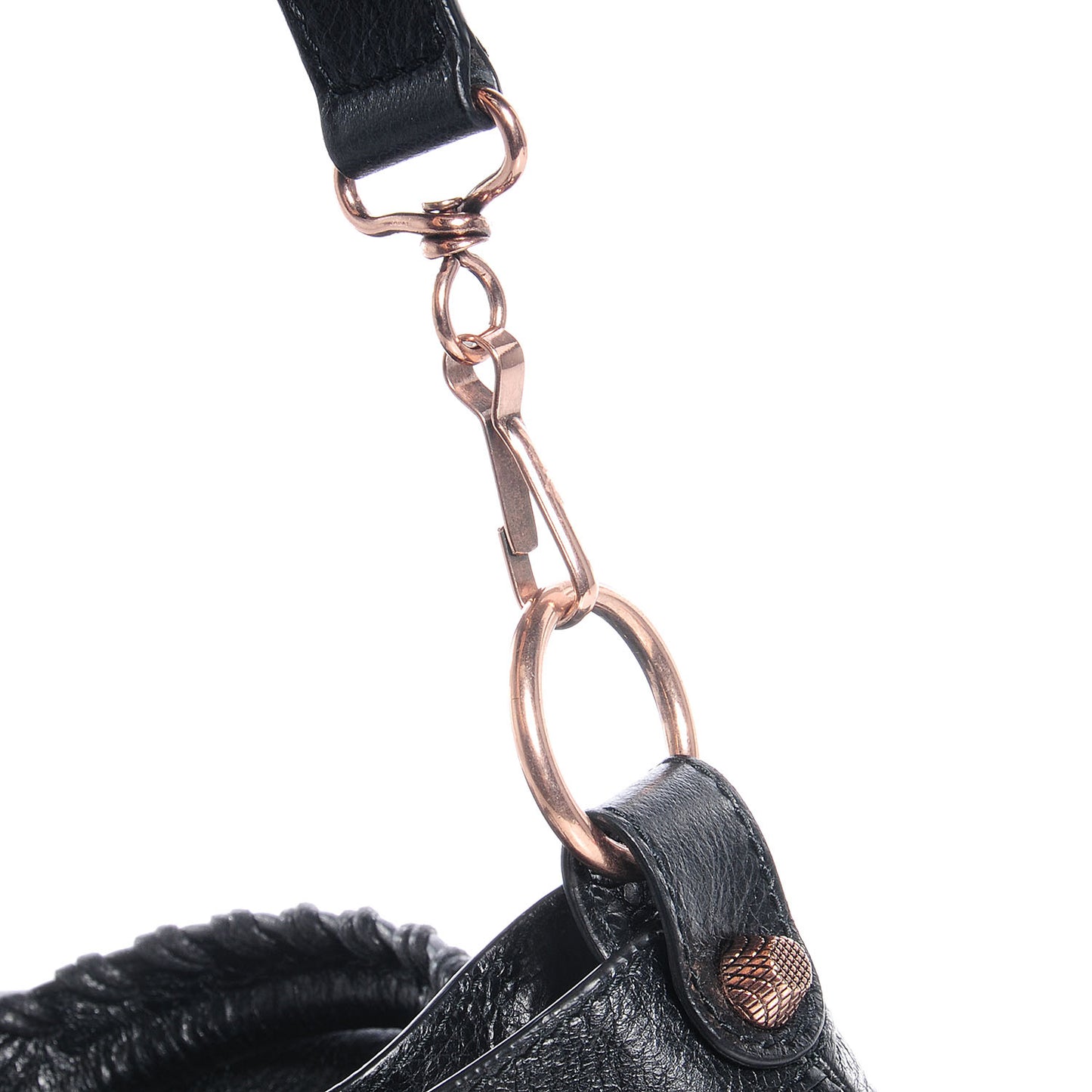 Agneau Giant 12 Rose Gold Hardware Town Black