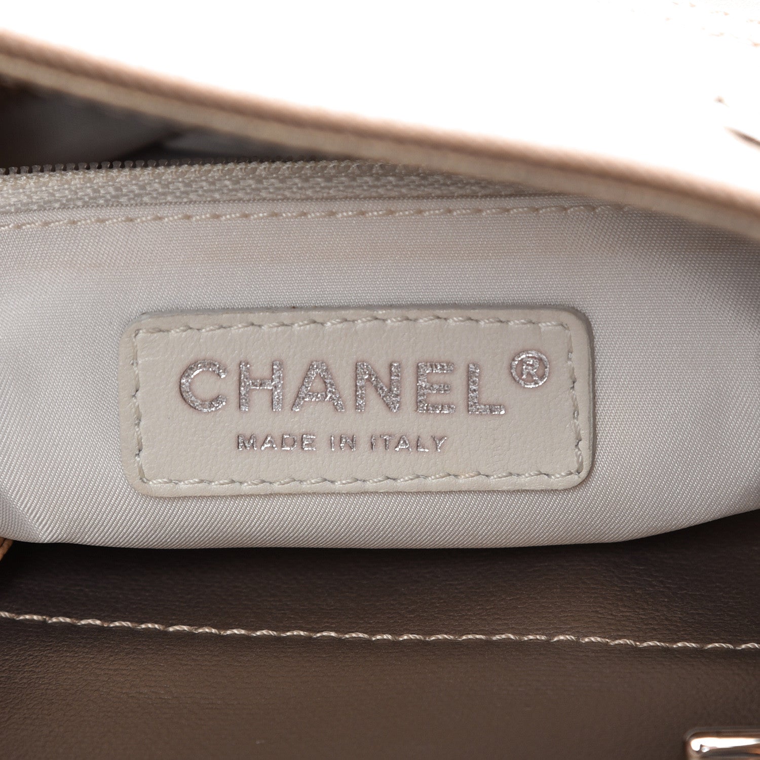 Chanel Metallic Coated Canvas Quilted Small Paris Biarritz Tote Gold 6 of 11