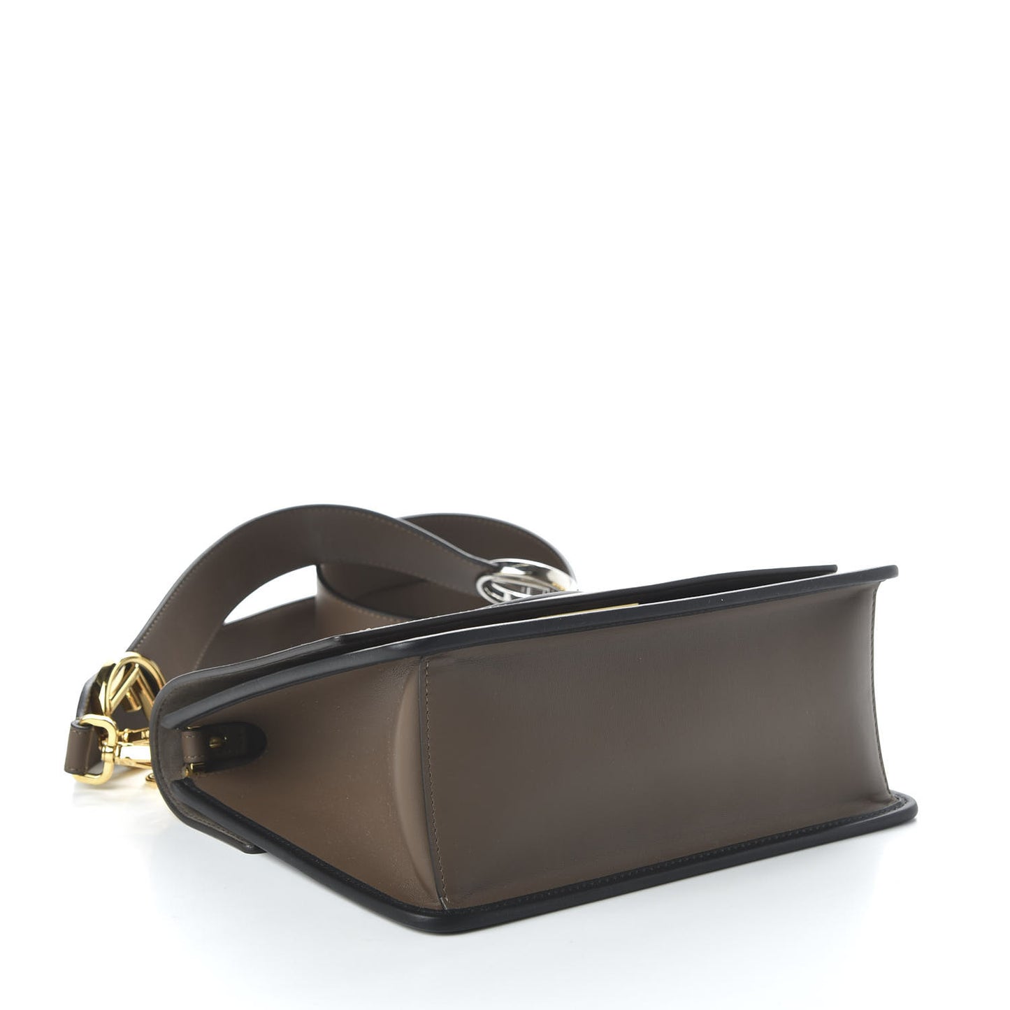 Vitello Century F is Fendi Bi-Color FF 1974 Embossed Kan I Shoulder Bag Maya Black