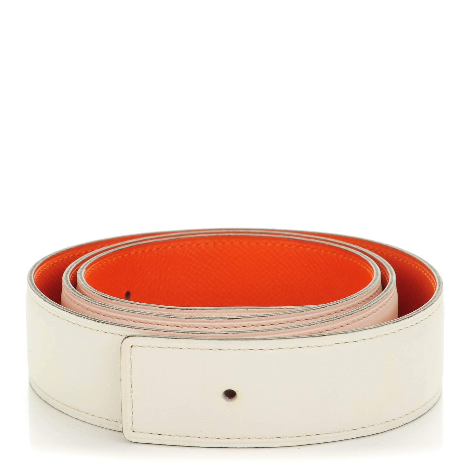 Hermes Epsom Reversible 42mm Belt 85 Gold Orange 1 of 4
